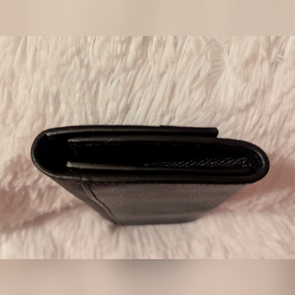 Salvatore Ferragamo Vara Ribbon Flat Long Wallet Black Gold EUC - Picture 11 of 13